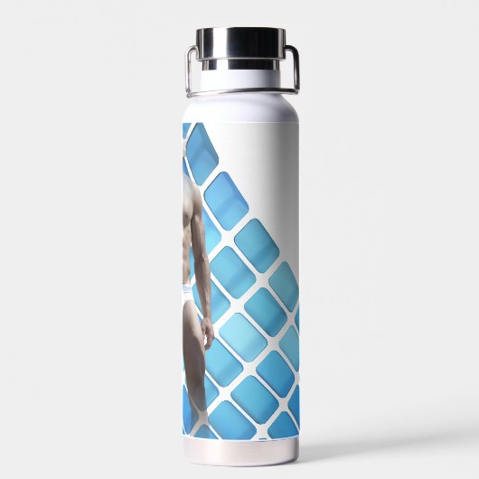 SlipperyJoeの男性の下着6パック胸abs男性 ウォーターボトル (背面)