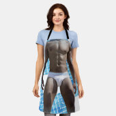 SlipperyJoeの男性の下着6パック胸abs男性 エプロン (着用した状態)