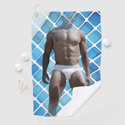 SlipperyJoeの男性の下着6パック胸abs男性 ゴルフタオル (インサイチュ)