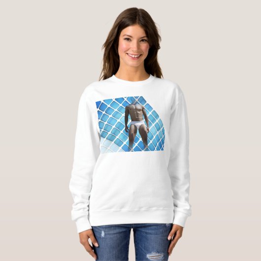 SlipperyJoeの男性の下着6パック胸abs男性 スウェットシャツ (正面フル)