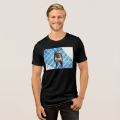 SlipperyJoeの男性の下着6パック胸abs男性 トライブレンドＴシャツ (正面全面)