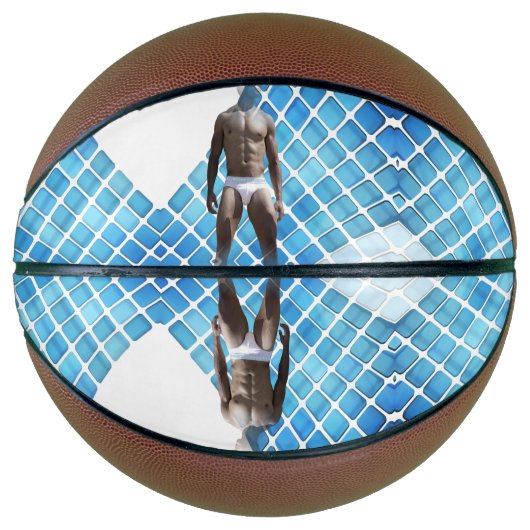 SlipperyJoeの男性の下着6パック胸abs男性 バスケットボール (正面)