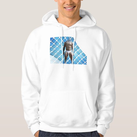 SlipperyJoeの男性の下着6パック胸abs男性 パーカ (正面)