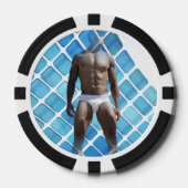 SlipperyJoeの男性の下着6パック胸abs男性 ポーカーチップ (正面)