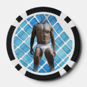 SlipperyJoeの男性の下着6パック胸abs男性 ポーカーチップ (裏面)