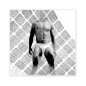 SlipperyJoeの男性の下着6パック胸abs男性 ラバースタンプ (インプリント)