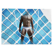 SlipperyJoeの男性の下着6パック胸abs男性 ラージペーパーバッグ (裏面)