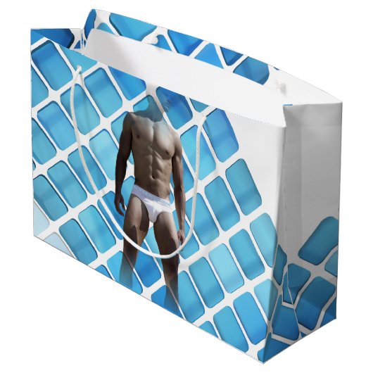 SlipperyJoeの男性の下着6パック胸abs男性 ラージペーパーバッグ (裏面アングル)