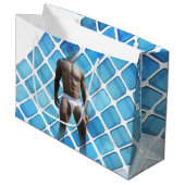 SlipperyJoeの男性の下着6パック胸abs男性 ラージペーパーバッグ (正面アングル)