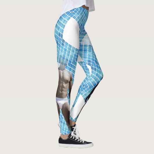 SlipperyJoeの男性の下着6パック胸abs男性 レギンス (右)