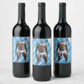 SlipperyJoeの男性の下着6パック胸abs男性 ワインラベル (ボトル)