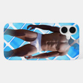 SlipperyJoeの男性の下着6パック胸abs男性 iPhoneケース (裏面横)