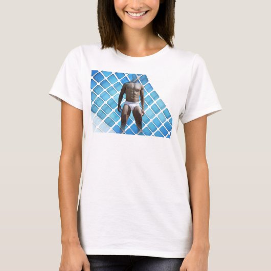 SlipperyJoeの男性の下着6パック胸abs男性 Tシャツ (正面)