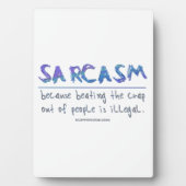 SlipperyJoeの皮肉が違法なスローガンを打ち負おもしろいかす フォトプラーク (正面)