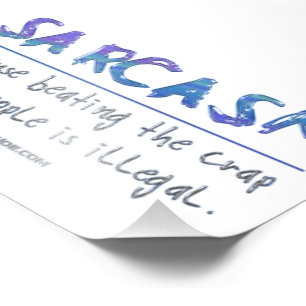 SlipperyJoeの皮肉が違法なスローガンを打ち負おもしろいかす フォトプリント