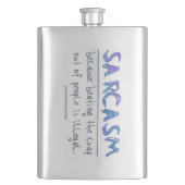 SlipperyJoeの皮肉が違法なスローガンを打ち負おもしろいかす フラスク (正面)