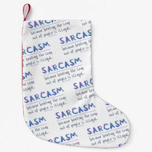 SlipperyJoeの皮肉スローガンおもしろいことわざよくはしゃぐ スモールクリスマスストッキング