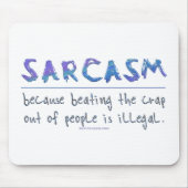 SlipperyJoeの皮肉スローガンおもしろいことわざよくはしゃぐ マウスパッド (正面)