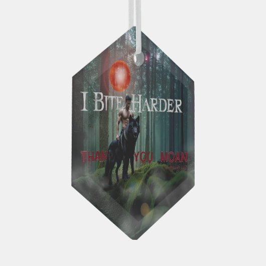 SlipperyJoeの神秘的なハロウィーン – スタイルの雰囲気 ガラスオーナメント (正面右)