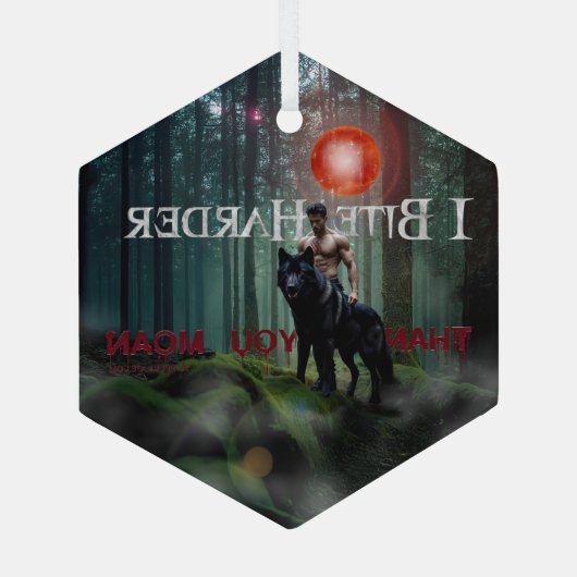 SlipperyJoeの神秘的なハロウィーン – スタイルの雰囲気 ガラスオーナメント (裏面)