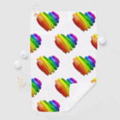 SlipperyJoeの立体的なハートb ゴルフタオル (インサイチュ)