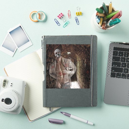 SlipperyJoeの筋肉の幽霊石の薄暗い点灯のトンネル シール (iPadカバー)