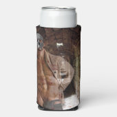 SlipperyJoeの筋肉の幽霊石の薄暗い点灯のトンネル スリム缶クーラー (Seltzer正面)