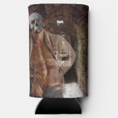 SlipperyJoeの筋肉の幽霊石の薄暗い点灯のトンネル スリム缶クーラー (裏面)