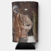 SlipperyJoeの筋肉の幽霊石の薄暗い点灯のトンネル スリム缶クーラー (正面)