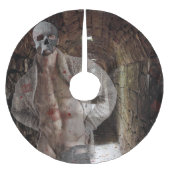 SlipperyJoeの筋肉の幽霊石の薄暗い点灯のトンネル ブラッシュドポリエステルツリースカート (正面)