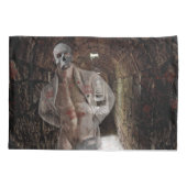 SlipperyJoeの筋肉の幽霊石の薄暗い点灯のトンネル 枕カバー (裏面)