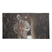 SlipperyJoeの筋肉の幽霊石の薄暗い点灯のトンネル 枕カバー (裏面)