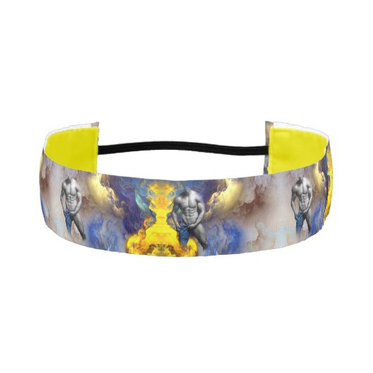 SlipperyJoeの筋肉質な男の体型は蒸し暑いシャトル アスレチックヘッドバンド (正面)