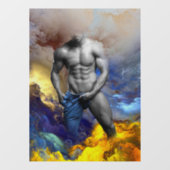 SlipperyJoeの筋肉質な男の体型は蒸し暑いシャトル ウィンドウサイン (シート)