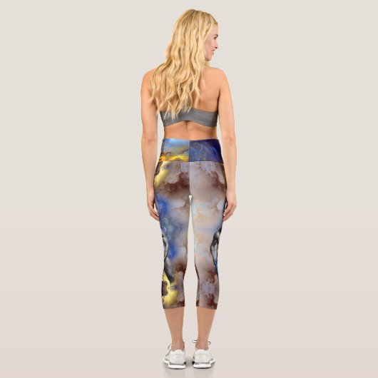 SlipperyJoeの筋肉質な男の体型は蒸し暑いシャトル カプリレギンス (裏面)