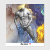 SlipperyJoeの筋肉質な男の体型は蒸し暑いシャトル シール (シート)