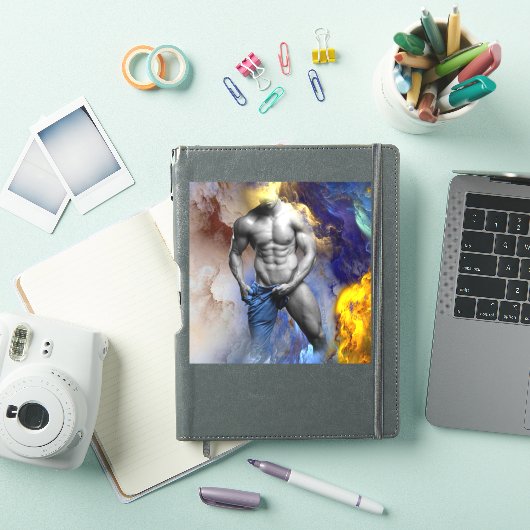 SlipperyJoeの筋肉質な男の体型は蒸し暑いシャトル シール (iPadカバー)