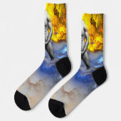 SlipperyJoeの筋肉質な男の体型は蒸し暑いシャトル ソックス (左)