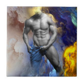 SlipperyJoeの筋肉質な男の体型は蒸し暑いシャトル タイル (正面)