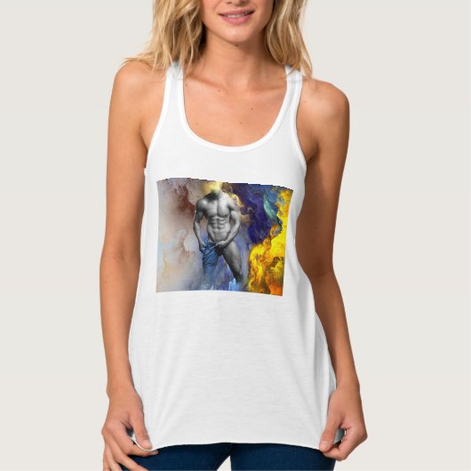 SlipperyJoeの筋肉質な男の体型は蒸し暑いシャトル タンクトップ (正面)