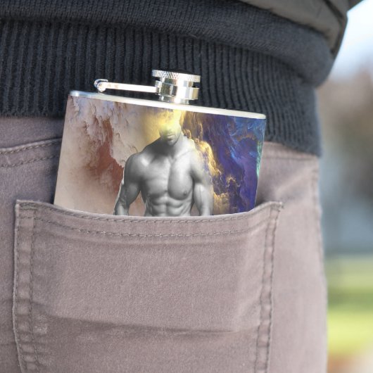 SlipperyJoeの筋肉質な男の体型は蒸し暑いシャトル フラスク (インサイチュ)