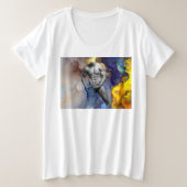 SlipperyJoeの筋肉質な男の体型は蒸し暑いシャトル プラスサイズTシャツ (デザイン正面)