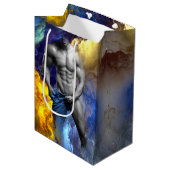 SlipperyJoeの筋肉質な男の体型は蒸し暑いシャトル ミディアムペーパーバッグ (正面アングル)