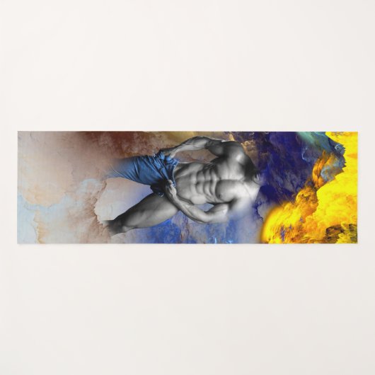 SlipperyJoeの筋肉質な男の体型は蒸し暑いシャトル ヨガマット (正面(横))