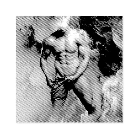 SlipperyJoeの筋肉質な男の体型は蒸し暑いシャトル ラバースタンプ (インプリント)