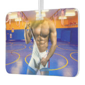 SlipperyJoeの筋肉質な男性は6パックのジムのトレーニングを膨らませる カーエアーフレッシュナー (左)