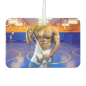 SlipperyJoeの筋肉質な男性は6パックのジムのトレーニングを膨らませる カーエアーフレッシュナー (正面)