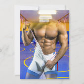 SlipperyJoeの筋肉質な男性は6パックのジムのトレーニングを膨らませる シーズンカード (正面)