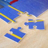 SlipperyJoeの筋肉質な男性は6パックのジムのトレーニングを膨らませる ジグソーパズル (側面)