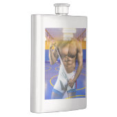 SlipperyJoeの筋肉質な男性は6パックのジムのトレーニングを膨らませる フラスク (右)